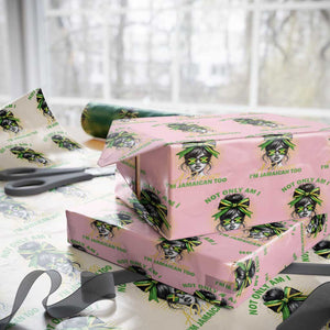 Jamaican Girl Wrapping Paper Roll Messy Bun Not Only Am I A Princess Im Jamaican Too TS10 Light Pink Print Your Wear