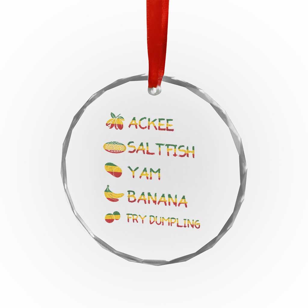 Jamaican National Dish Crystal Glass Ornament Ackee Saltfish Yardie Jamaican Culture Pride Apparel TS10 Print Your Wear