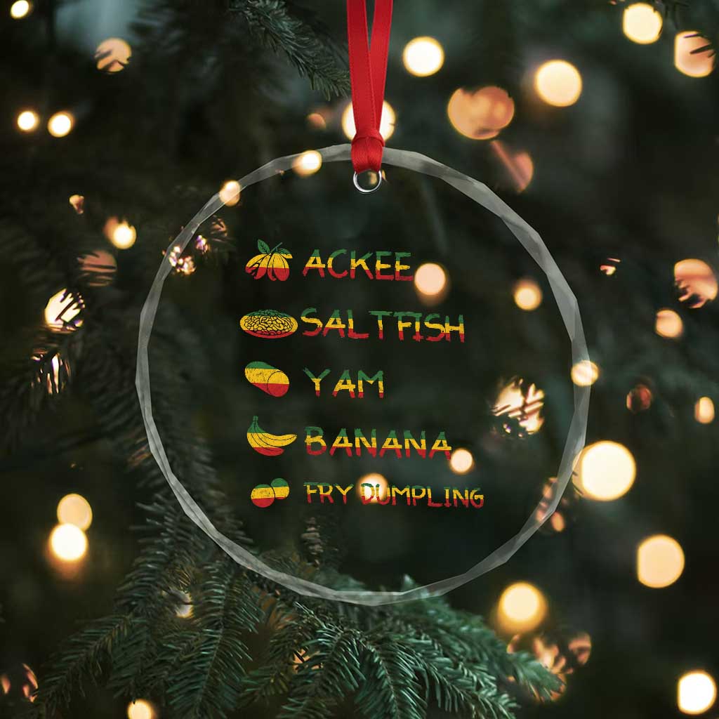Jamaican National Dish Crystal Glass Ornament Ackee Saltfish Yardie Jamaican Culture Pride Apparel TS10 Print Your Wear