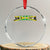 Jamaican Pride Crystal Glass Ornament Retro Jamaica Flag Distressed Varsity Lettering Style TS10 Transparent Glass 3'' Circle Print Your Wear