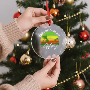 Jamaican Reggae Vibes Crystal Glass Ornament Retro Rasta Sunset Chill Chillin Di Right Way TS10 Print Your Wear