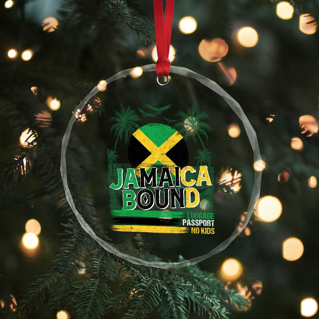 Jamaican Travel Crystal Glass Ornament Straight Trippin Jamaica Vacation Retro TS10 Print Your Wear