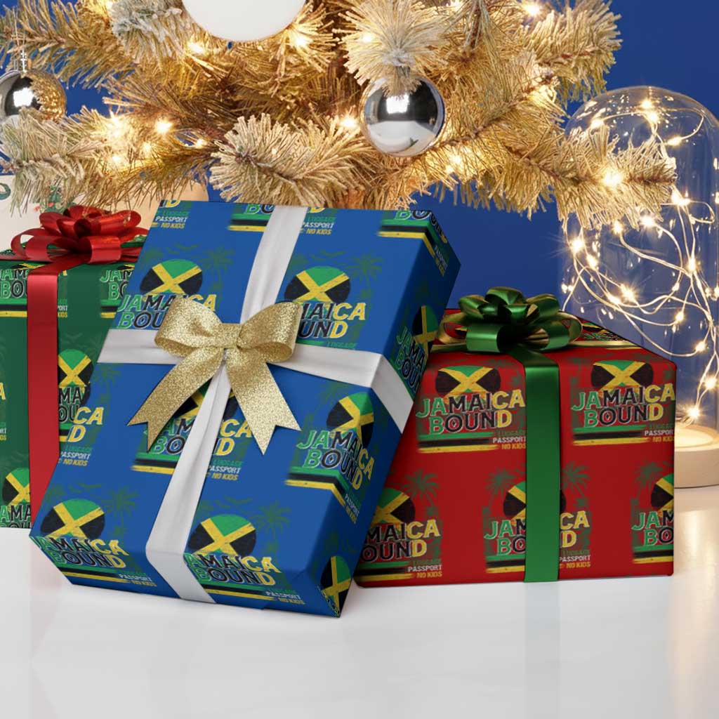 Jamaican Travel Wrapping Paper Roll Straight Trippin Jamaica Vacation Retro TS10 Print Your Wear