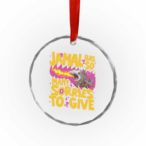 Jamal Has So Many Sorries To Give Crystal Glass Ornament Funny Fire Breathing Hammerhead Shark Gamer TS02 Print Your Wear