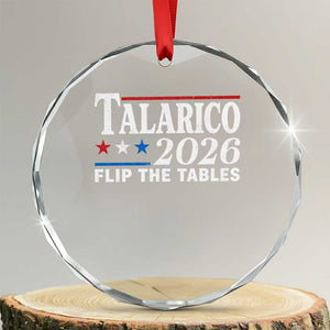James Talarico 2026 Flip The Tables Crystal Glass Ornament Texas Senate TS11 Transparent Glass 3'' Circle Print Your Wear