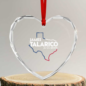 James Talarico for US Senate Heart Crystal Glass Ornament Texas Senate Race 2026