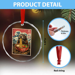 Japanese Groundhog Ramen Noodles Crystal Glass Ornament Funny Kawaii Anime TS10 Print Your Wear