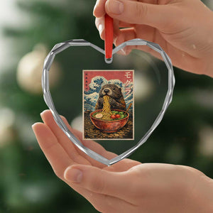 Japanese Groundhog Ramen Noodles Heart Crystal Glass Ornament Funny Kawaii Anime TS10 Print Your Wear