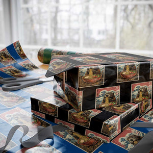 Japanese Groundhog Ramen Noodles Wrapping Paper Roll Funny Kawaii Anime TS10 Black Print Your Wear