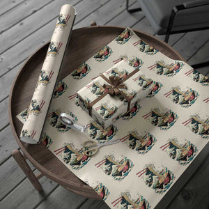 Japanese Kanagawa Wave Ramen Bowl Graphic Wrapping Paper Roll Retro Anime Noodles Art TS02 Beige Print Your Wear