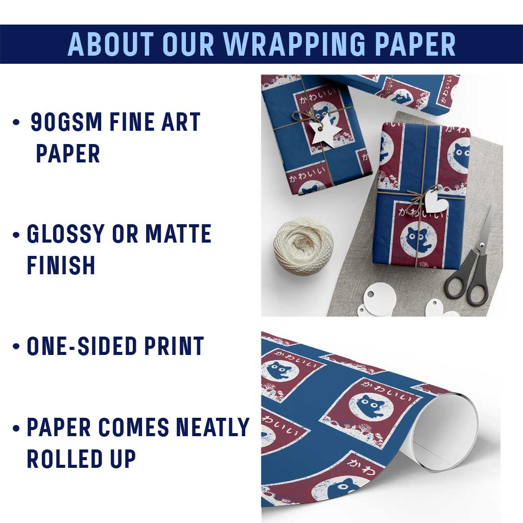 Japanese Kawaii Cat Wrapping Paper Roll Anime Otaku Manga Japan Lover TS02 Print Your Wear