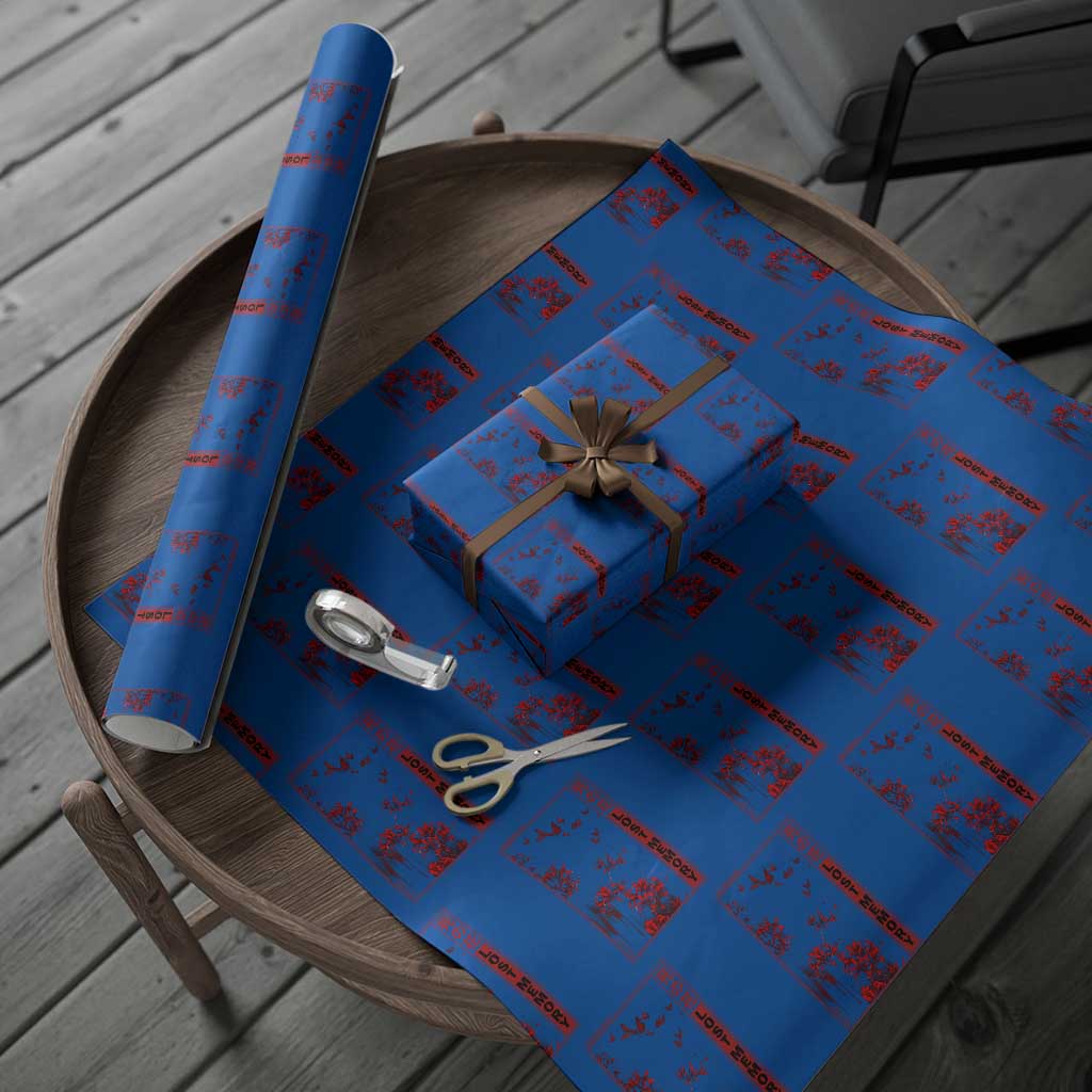 Japanese Spider Lily Wrapping Paper Roll Soft Grunge Anime Aesthetic Flower TS10 Blue Print Your Wear
