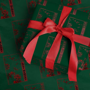 Japanese Spider Lily Wrapping Paper Roll Soft Grunge Anime Aesthetic Flower TS10 Green Print Your Wear