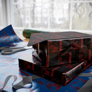 Japanese Spider Lily Wrapping Paper Roll Soft Grunge Anime Aesthetic Flower TS10 Black Print Your Wear