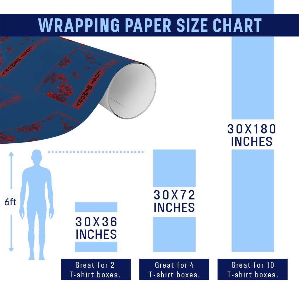 Japanese Spider Lily Wrapping Paper Roll Soft Grunge Anime Aesthetic Flower TS10 Print Your Wear