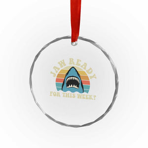 Jaw Ready For This Crystal Glass Ornament Vintage Shark Lover Ocean Wildlife