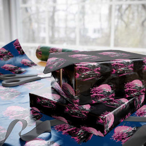 JDM Japanese Wrapping Paper Roll Tokyo Japan Drift Race Car Mount Fuji Cherry Blossom Sakura TS10 Black Print Your Wear