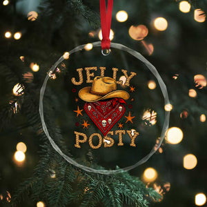 Jelly Posty Cowboy Bandana Crystal Glass Ornament Funny Country Western Rodeo TS02 Print Your Wear