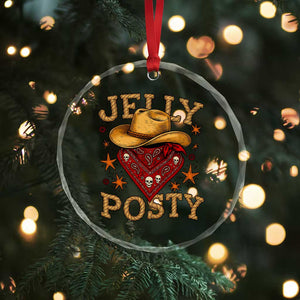 Jelly Posty Cowboy Bandana Crystal Glass Ornament Funny Country Western Rodeo TS02 Print Your Wear