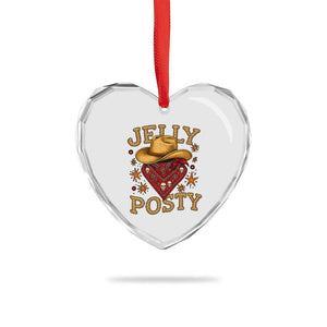 Jelly Posty Cowboy Bandana Heart Crystal Glass Ornament Funny Country Western Rodeo TS02 Print Your Wear