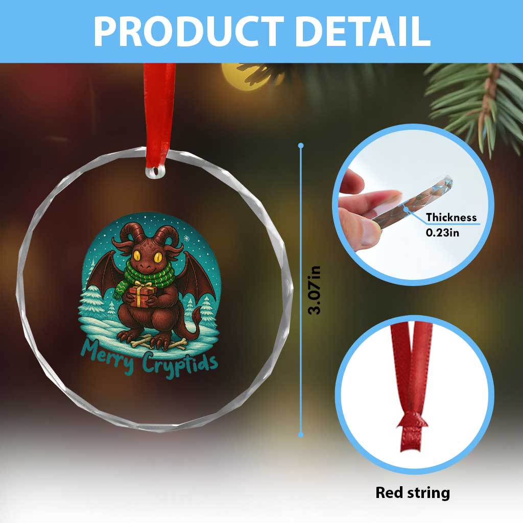 Jersey Devil Crystal Glass Ornament Merry Cryptidmas Funny Christmas Gift TS12 Print Your Wear
