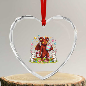 Jersey Devil Easter Egg Hunt Heart Crystal Glass Ornament Funny Pine Barrens Folklore Gift TS12 Transparent Glass 3'' Heart Print Your Wear