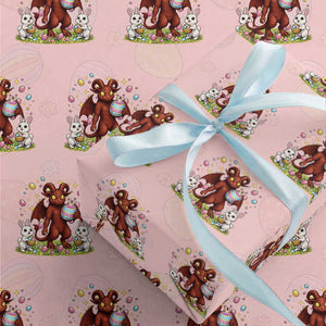 Jersey Devil Easter Egg Hunt Wrapping Paper Roll Funny Pine Barrens Folklore Gift TS12 Light Pink Print Your Wear