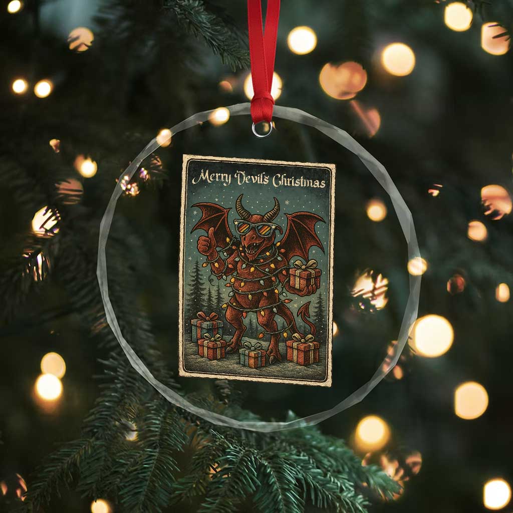 Jersey Devil Merry Devils Christmas Gift Crystal Glass Ornament TS12 Print Your Wear