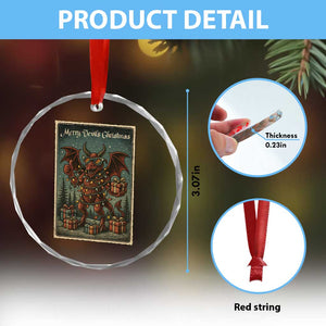 Jersey Devil Merry Devils Christmas Gift Crystal Glass Ornament TS12 Print Your Wear