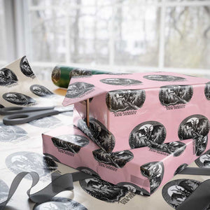 Jersey Devil Playing Dart Wrapping Paper Roll Gothic Horror Gift Pine Barrens New Jersey TS12 Light Pink Print Your Wear