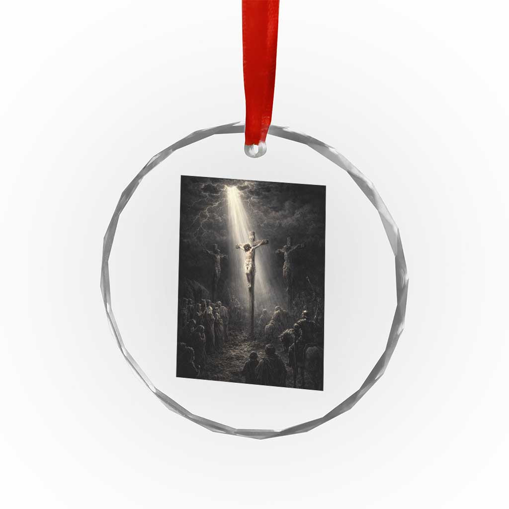 Jesus Christ Crucifixion Scene Religious Christian Easter Crystal Glass Ornament TS11 Print Your Wear