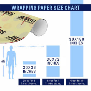 Jesus Christ Wrapping Paper Roll The Way Truth Life Cross Nails Faith In God Christian TS10 Print Your Wear