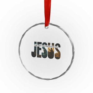 Jesus Christian Bible Crystal Glass Ornament The Way The Truth The Life TS14 Print Your Wear