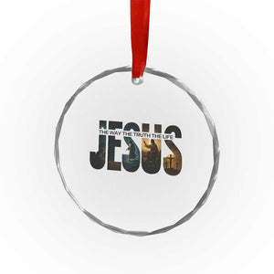 Jesus Christian Bible Crystal Glass Ornament The Way The Truth The Life TS14 Print Your Wear