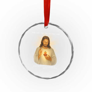 Jesus Christian Christmas Crystal Glass Ornament Cross Bible Verse Inspirational TS14 Print Your Wear