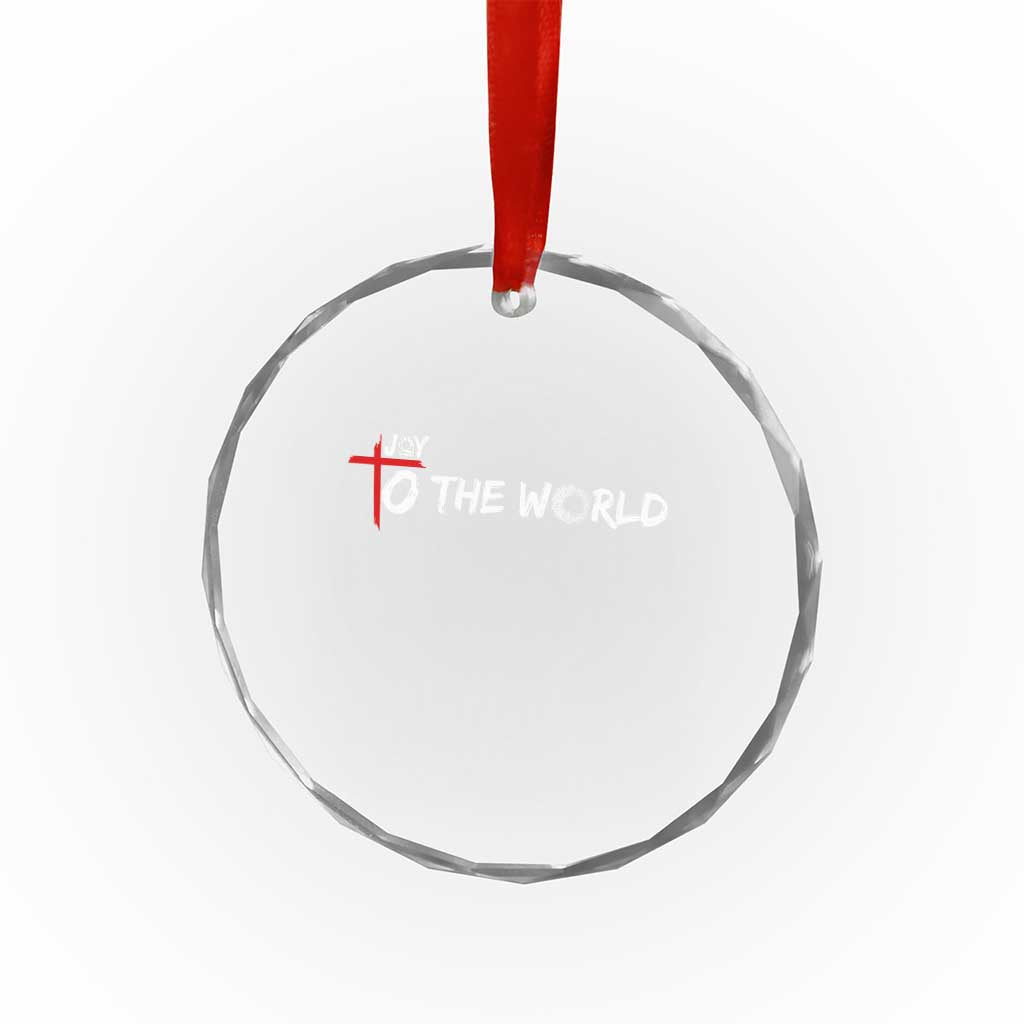 Jesus Christian Christmas Crystal Glass Ornament Joy To The World TS14 Print Your Wear