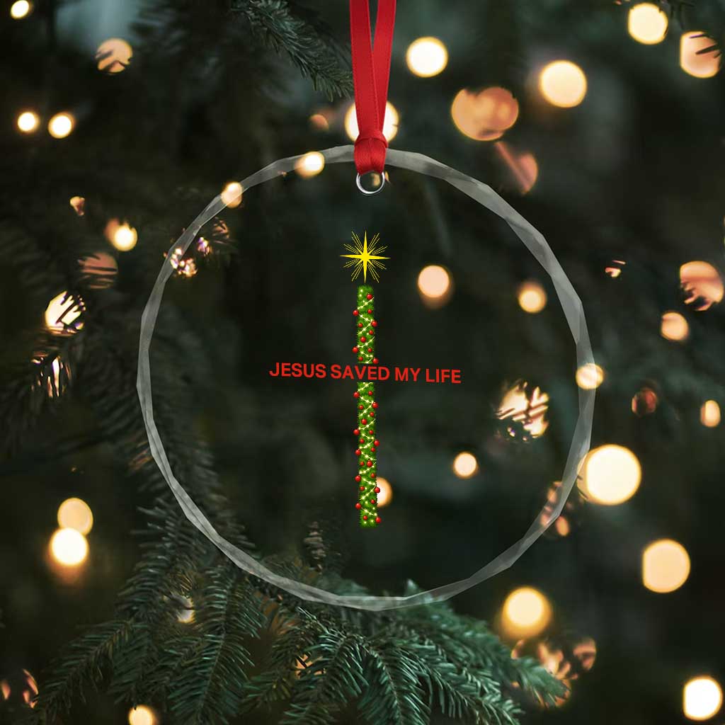 Jesus Christian Christmas Crystal Glass Ornament Religious Cross Bible Verse Inspirational TS14 Print Your Wear