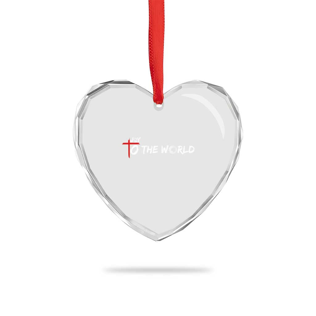 Jesus Christian Christmas Heart Crystal Glass Ornament Joy To The World TS14 Print Your Wear