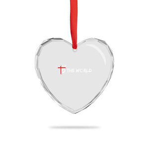 Jesus Christian Christmas Heart Crystal Glass Ornament Joy To The World TS14 Print Your Wear