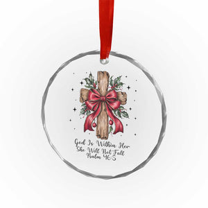 Jesus Christian Crystal Glass Ornament Cross Bible Verse Inspirational Christmas TS14 Print Your Wear