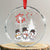 Jesus Christian Crystal Glass Ornament Faith Hope Love Snowman Dandelion Xmas TS09 Transparent Glass 3'' Circle Print Your Wear