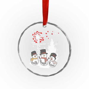 Jesus Christian Crystal Glass Ornament Faith Hope Love Snowman Dandelion Xmas TS09 Print Your Wear
