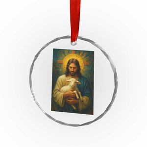 Jesus Christian Crystal Glass Ornament Hug Lamb Faith Easter TS14 Print Your Wear