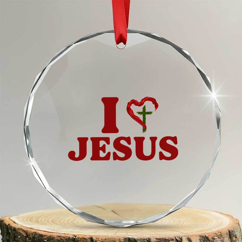 Jesus Christian Crystal Glass Ornament Religious Faith Inspirational Bible Verse TS14 Transparent Glass 3'' Circle Print Your Wear