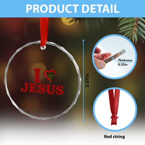 Jesus Christian Crystal Glass Ornament Religious Faith Inspirational Bible Verse TS14 Print Your Wear