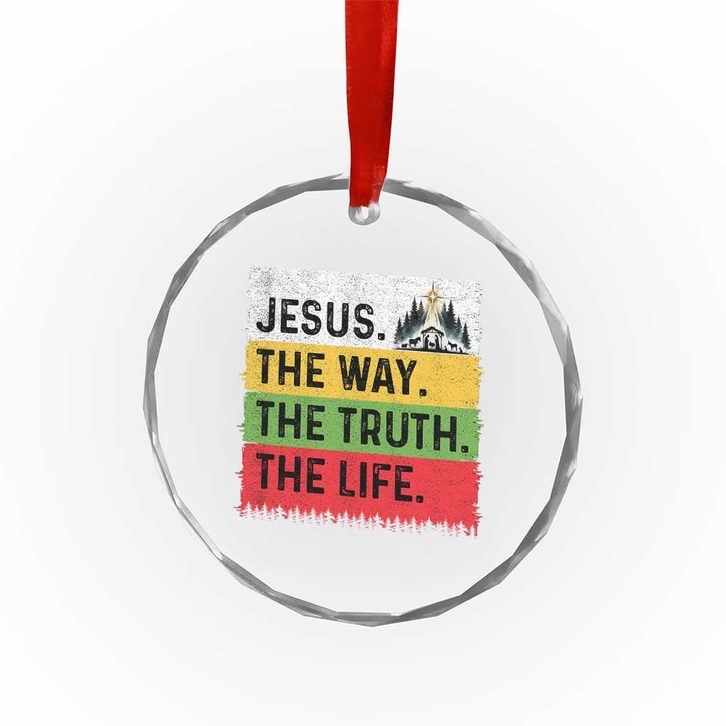 Jesus Christian Crystal Glass Ornament The Way The Truth The Life Nativity Scene TS14 Print Your Wear