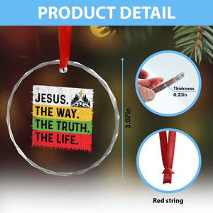 Jesus Christian Crystal Glass Ornament The Way The Truth The Life Nativity Scene TS14 Print Your Wear