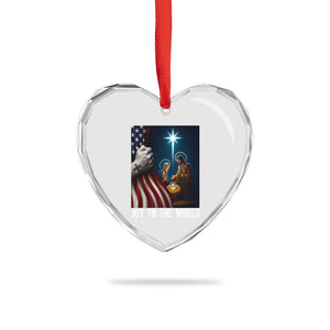 Jesus Christian Heart Crystal Glass Ornament American Flag Joy To The World Christmas TS14 Print Your Wear