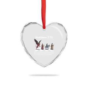 Jesus Christian Heart Crystal Glass Ornament Cross Bible Verse Matthew 2:13 TS14 Print Your Wear