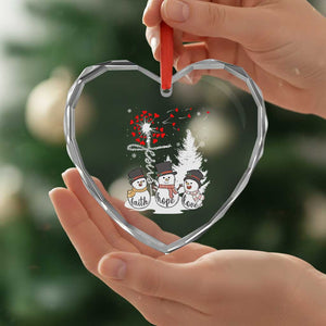 Jesus Christian Heart Crystal Glass Ornament Faith Hope Love Snowman Dandelion Xmas TS09 Print Your Wear